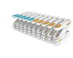 Dailygoods- Wasknijpers Antislip Soft Grip - 60 Stuks - Extra Lang - Kunststof - Duurzaam - Gemaakt in EU - Ideaal voor Zwaardere Textiel - Wasknijper