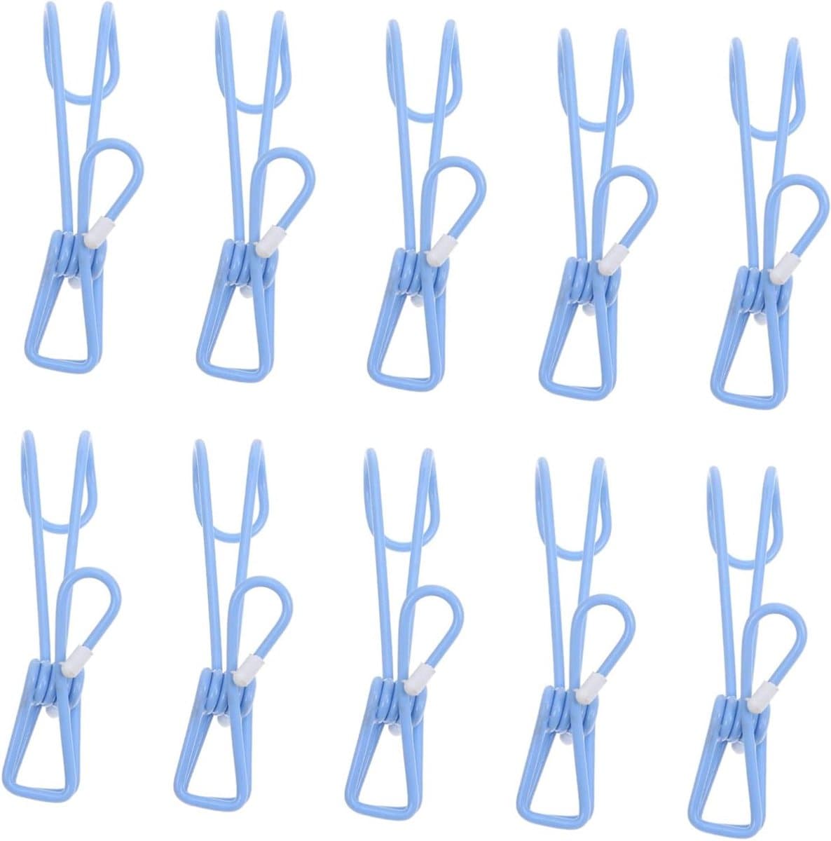 Multifunctionele Kledingklem - Ophangsysteem Clips - Drogen en Ophangen - Hoge Duurzaamheid - 10 Stuks - Blauw — afbeelding 1