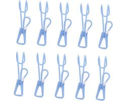 Multifunctionele Kledingklem - Ophangsysteem Clips - Drogen en Ophangen - Hoge Duurzaamheid - 10 Stuks - Blauw