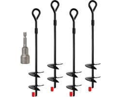 Allecto Plus - Grondankers 40 cm - Anti-roest - 4 stuks