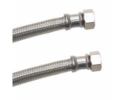 RVS Waterslang, Flexibele Slang, 1/2" x 3/4", 300mm, DVGW