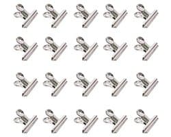 22 mm Bulldog Clips - Sterke Metalen Klemmen voor Documenten, Foto's en Labels - 20 Stuks