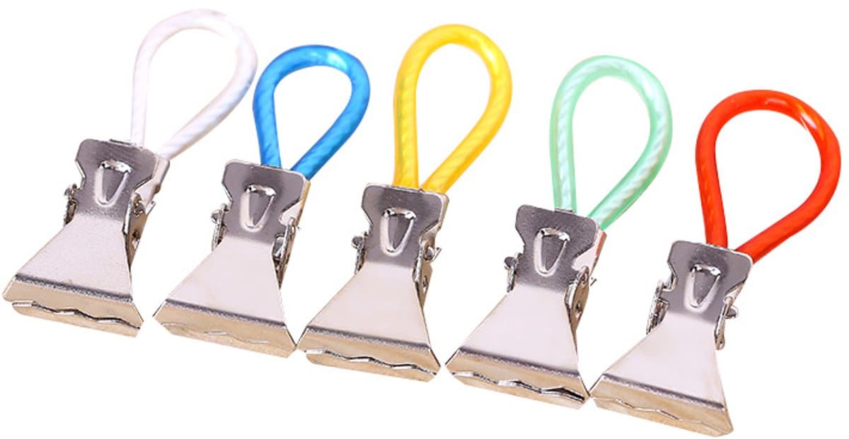 10 Stuks - Droogrek knijpers - Winddichte Handdoekklem - Kledingklem - Knijpers - Met haak - Anti slip - Wasknijpers - Plastic Knijpers - Wasrek Knijpers - Kunststof Wasknijpers - Metalen wasknijpers - Multicolor — afbeelding 1
