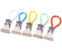 10 Stuks - Droogrek knijpers - Winddichte Handdoekklem - Kledingklem - Knijpers - Met haak - Anti slip - Wasknijpers - Plastic Knijpers - Wasrek Knijpers - Kunststof Wasknijpers - Metalen wasknijpers - Multicolor