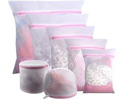 7 stuks mesh waszakken voor delicatessen met premium ritssluiting, reisopslag, organiserende tas, kledingblouse, schoenen, beha, sokken, babykleding enz. (7 stuks)