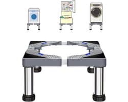 NBAP® Wasmachine Verhoger - Ombouw - Kast - Grijs en Zilver