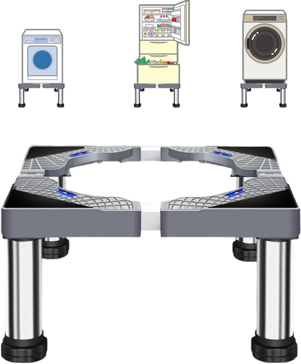 NBAP® Wasmachine Verhoger - Ombouw - Kast - Grijs en Zilver — afbeelding 1