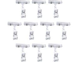 Goodivery ® Set van 10 Draaibare Kunststof Clips voor Prijskaarten en Borden