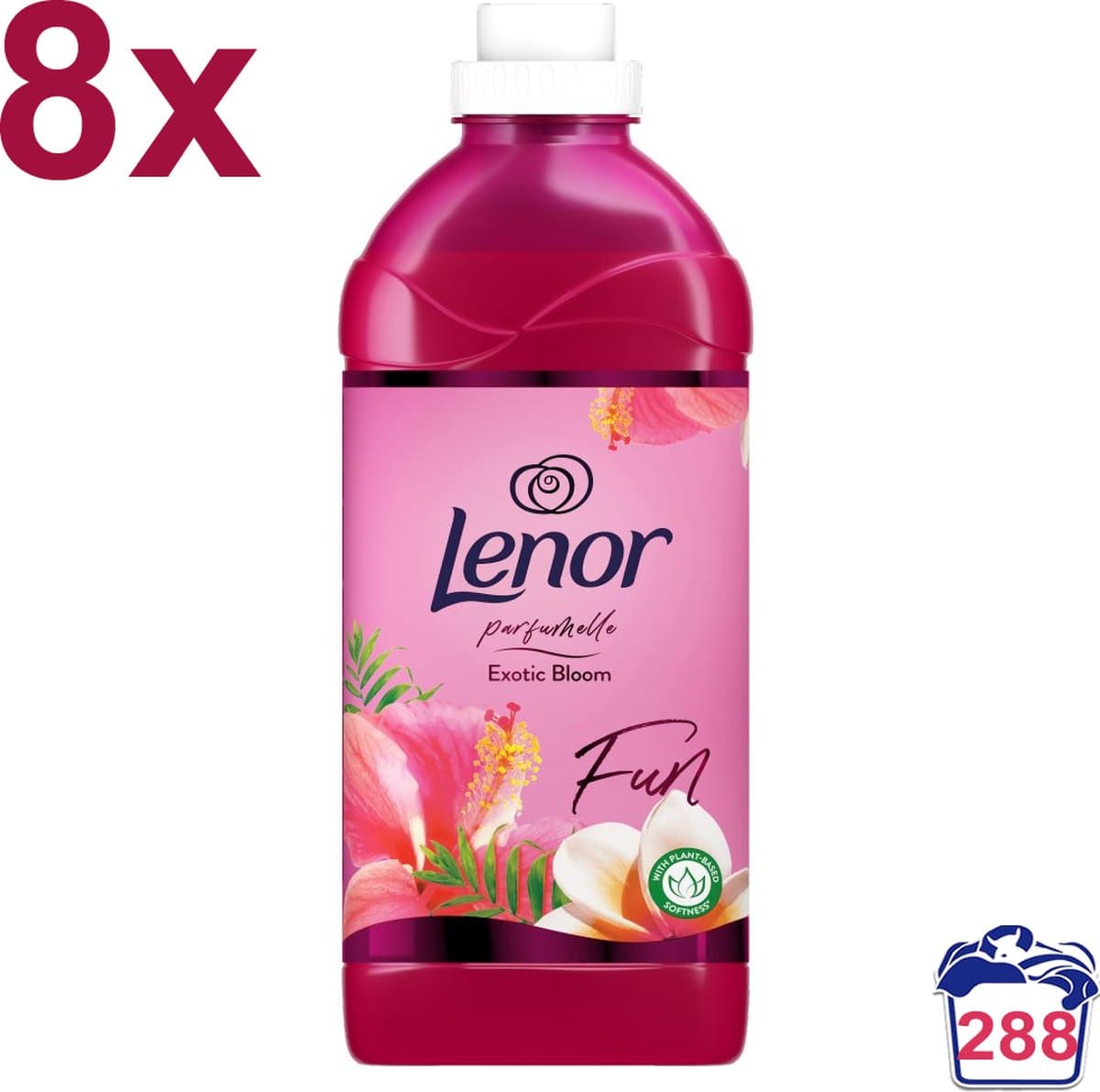 Lenor - Parfumelle Exotic Bloom - Fun - Wasverzachter - 8640ml - 288 Wasbeurten - Voordeelverpakking — afbeelding 1