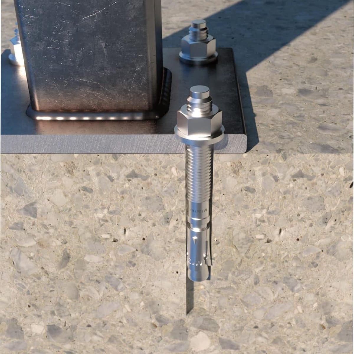Keilankers Mannelijk - Verankeringsbouten Bevestigingen - Hoge Lasten Bevestigen - Verzinkt Staal - M14 x 100 mm - Grijs — afbeelding 1