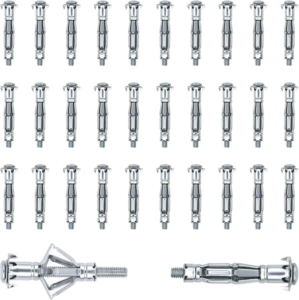 Hollewandanker Set - Metaal Ankers - Objecten Bevestigen - Gegalvaniseerd Koolstofstaal - M6 x 52 mm - Zilver — afbeelding 1