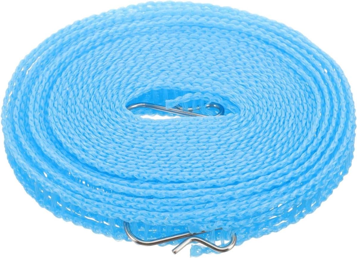 1 Rol Reiswaslijn Winddichte Kleding Drooglijn Verstelbare Antislip Buitenlijn voor Camping Gemakkelijk Te Installeren Compact Draagbaar Willekeurige Kleur — afbeelding 1