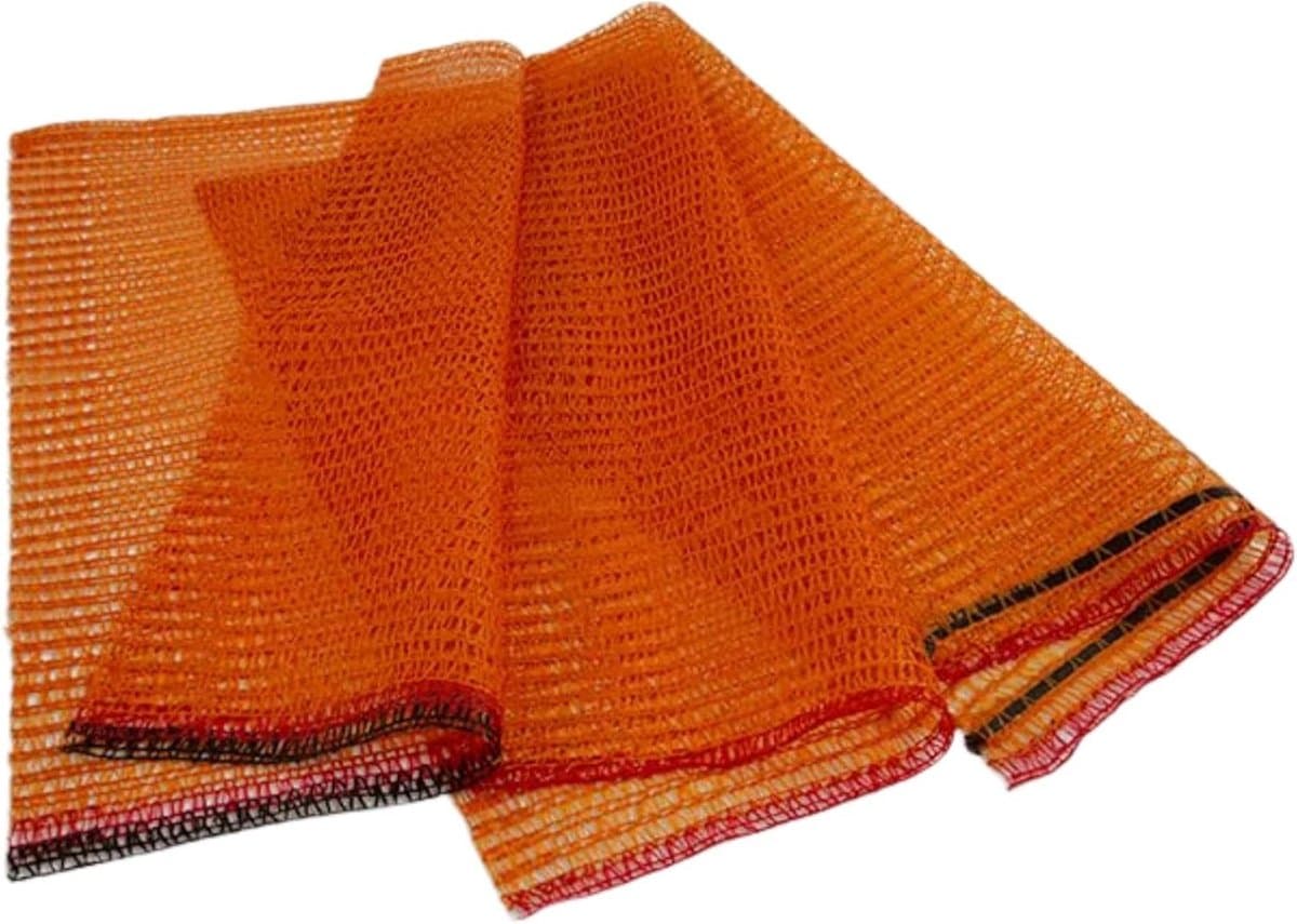Ritselzakken met trekkoord - Netzakken opslag - Producten bewaren - Ademend materiaal - 31 cm x 50 cm - Goudgeel — afbeelding 1