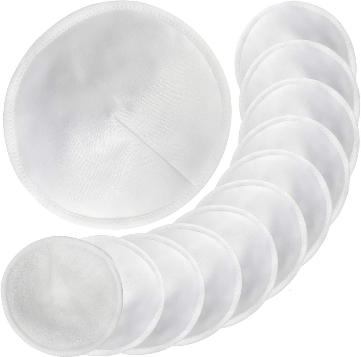 Dailygoods- Borstvoedingspads 12 Stuks - Herbruikbare Bamboe/Katoenen - Zachte/Absorberende - Waszak - 11 cm - Luxe Ontwerp - Zoogkompressen — afbeelding 1