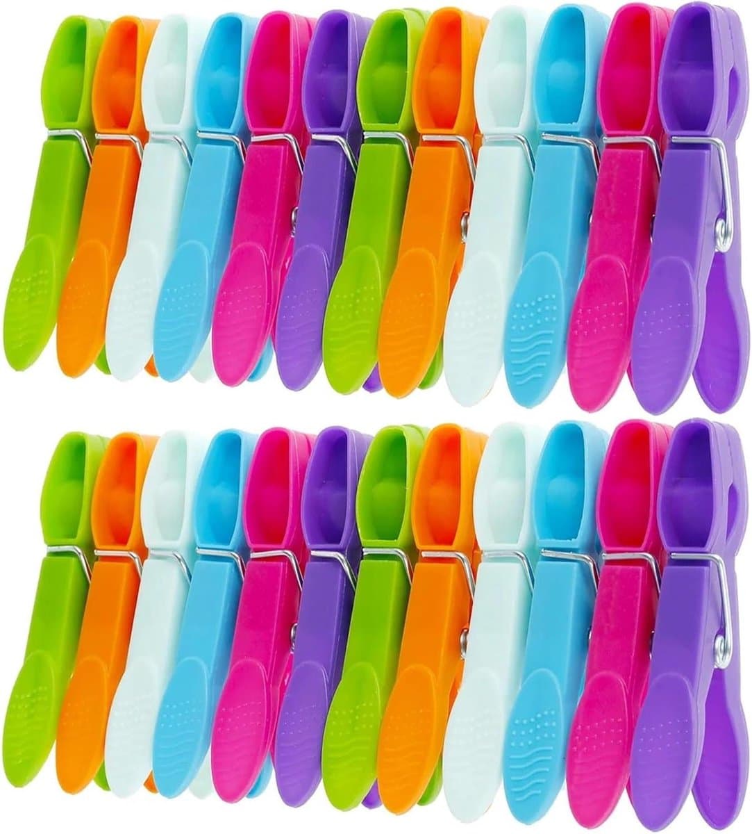 Wasknijpers - Kledingclips - Kleding Drogen - Sterke Grip - 48 Stuks - Kleurrijk — afbeelding 1