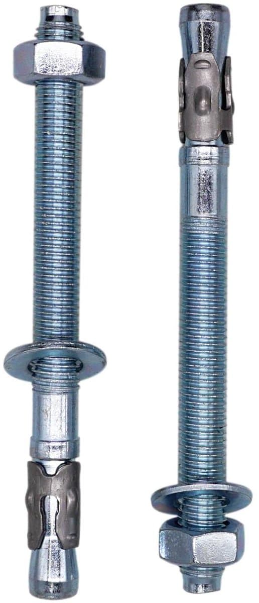 Wigankers - Metalen pluggen Ankerbout - Bevestigen in beton - Verzinkt staal - M14 x 160 mm - Zilverkleurig — afbeelding 1