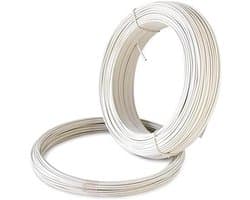 Waslijn Draad - Kledinglijn - Kleding Drogen - Zink Coating - 20 Meter - Wit