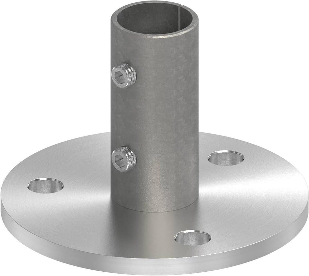 Muur- en Vloeranker - Buisbevestiging Beugel - Vaste Bevestiging - Roestvrij Staal V2A - 337mm Buisdiameter - Zilverkleurig — afbeelding 1