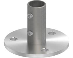 Muur- en Vloeranker - Buisbevestiging Beugel - Vaste Bevestiging - Roestvrij Staal V2A - 337mm Buisdiameter - Zilverkleurig