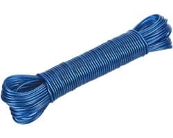 Gecoate Waslijn - Kledinglijn Draad - Buiten Drogen - Extra Sterke Staalkern - 3mm x 20 Meter - Blauw