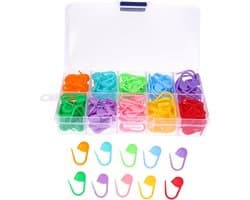 Haaknaalden Clips - Steekmarkeringen Breinaalden - Hobby Handwerken - Niet-Glijdend Ontwerp - 150 Stuks - Diverse Kleuren