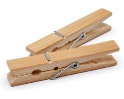 Houten Haringen - Wasknijpers - Was Lijnen - Slim Design - 120 Stuks - Gemengd