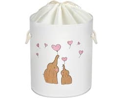 Vouwbare Ronde Wasmand voor Baby's en Kinderen, Ideaal voor Kleding, Speelgoed en Organisatie in Kinderkamers, Inclusief Handvat voor Gemakkelijk Transport