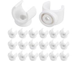 Tv-lade vervangende clips - 1-inch U-haak - PVC waterpijpklemmen - Talon-klemmen - Pijpondersteuning - Geschikt voor 19 mm OD-pijp - Plastic socket om overeenkomstige buizen te repareren (20 pakken)