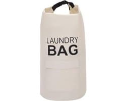 Hanging Laundry Hamper Rugzak met Verstelbare Schouderbanden - Opvouwbare Opbergtas voor Vuile Kleding - Ideaal voor Reis en Appartement (Beige)