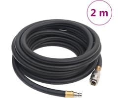 vidaXL - Luchtslang - hybride - 0,6'' - 2 - m - rubber - en - pvc - zwart