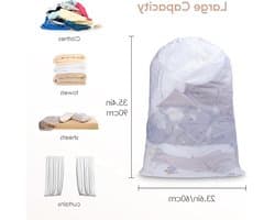 1 Pcs Trekkoord Waszak, 70×90cm Mesh Waszak voor Delicate Kleding, Sterke en Duurzame Netwaszak voor de Wasmachine, Ideaal voor Ondergoed en Fijne Stoffen