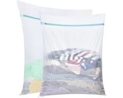 Wasnetten voor Wasmachine, 60x80 cm Grote Waszakken, Laundry Bag, Wasnetten Groot met Ritssluiting, voor Fijne Was, Ondergoed, Sokken, Gordijnen, Fleecedekens, Beddengoed