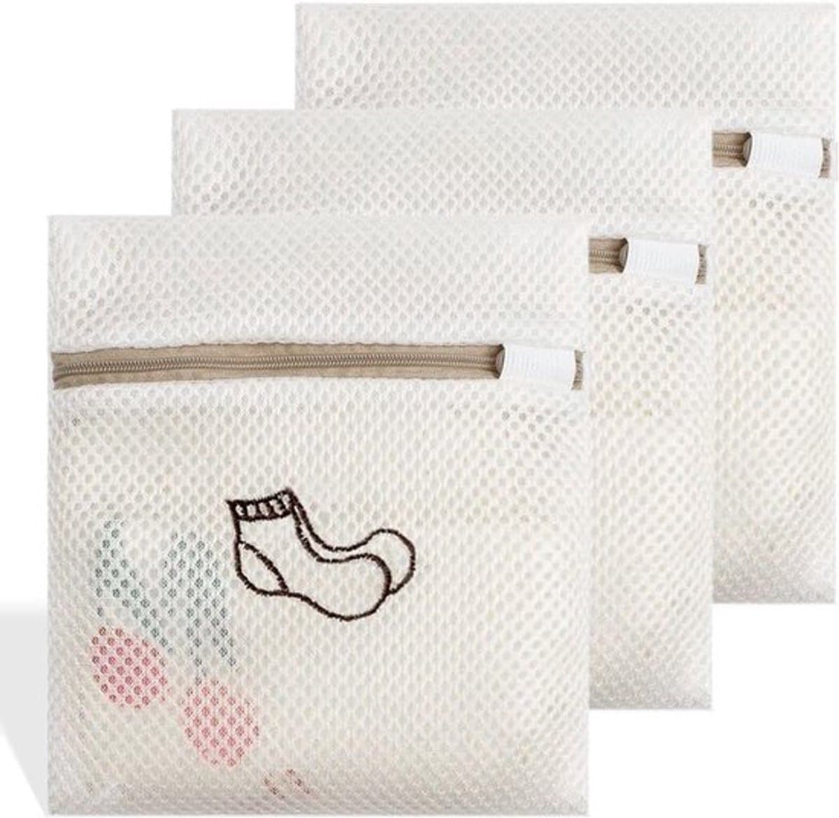 Set van 3 Wasnetten voor Delicate Kleding, Ondergoed en Schoenen - Ideaal voor Reis en Wassen, 18 x 20 cm — afbeelding 1