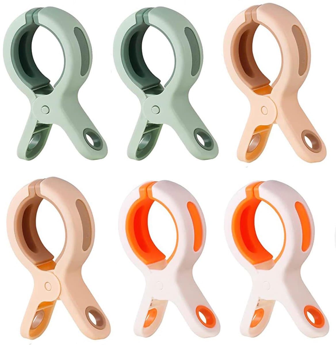 Dailygoods - Grote Kledingknijpers 6 Stuks - Sterke Winddichte Handdoekclips — afbeelding 1