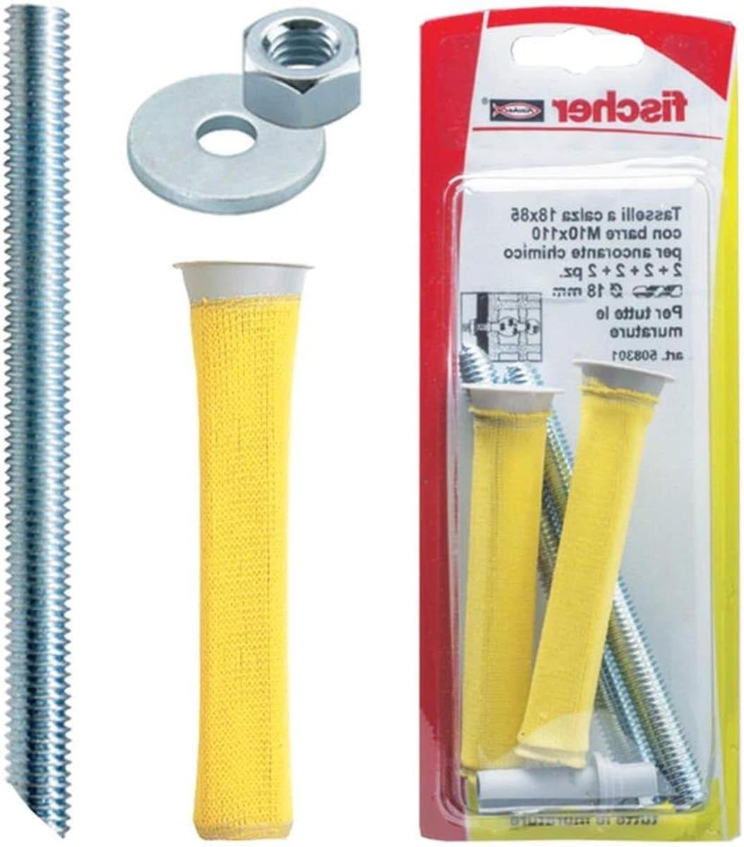 Ankerpluggen met Stangen - Chemische Ankers - Zware Bevestigingen - Versterkte Sock Constructie - M10 x 110 mm - Wit — afbeelding 1