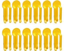 Afvalzak Klemmen - Prullenbak Clips - Vuilnisbak Gebruik - Voorkomt Wegglijden - 12 Stuks - Geel