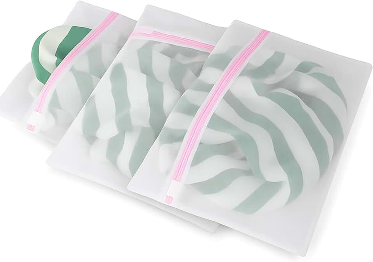 Waszakken met rits – Wasnetten 30x40 cm – Wasbeschermer – Wasmachine - 3 stuks — afbeelding 1