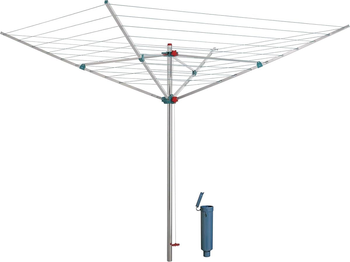 Droogmolen Tuin - Wasmolen Buiten - Was Drogen - Aluminium Frame - 50 meter - Zilver — afbeelding 1