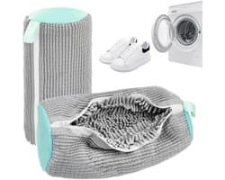 Set van 2 Herbruikbare Schoenwaszakken met Rits - Bescherming voor Schoenen en Kleding, Ideaal voor Wasmachinegebruik, Grijs