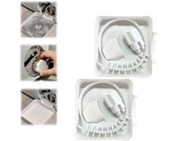 2 stuks Lekbak wasmachine - Afvoerbak voor wasmachine - Lekbak voor Wasmachine en Vaatwasser - Inclusief schoonmaakborstel - Opvangbak - universele wasmachine lekbak - Wasmachine opvangbak - wateropvangbak voor kelder, woning, camper - wit