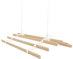 Kledingrek Plafond Katrol - Ivoor– 1.4m 6-lat plafond wasrek