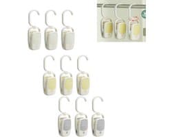 Washaken Clip - Washaken met klemmen - kleerhangers voor sokken - Drooghaak voor kleding - Sterke plastic wasknijpers - draagbare antislip plastic hangers clips - met 360 graden draaibare haak - Veelzijdig - 9stuks