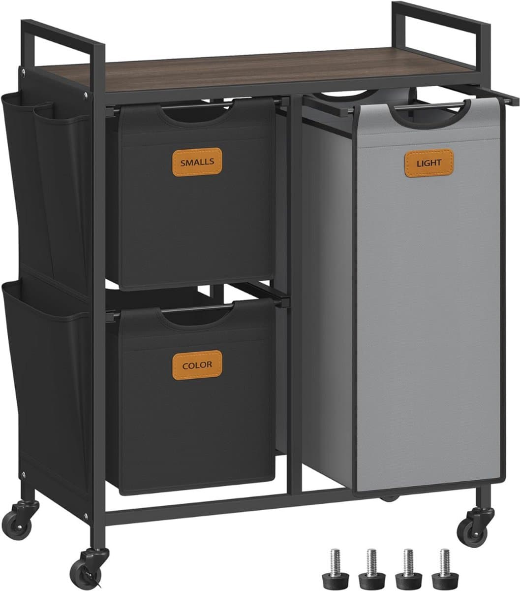 DailySupplies® Wasmand 3 Vakken - Wassorteerder - 100L — afbeelding 1