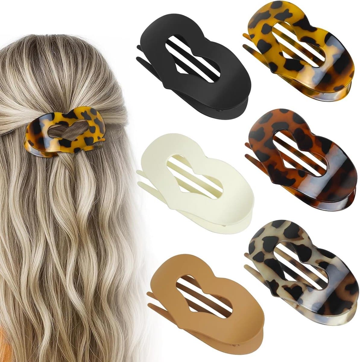 Grote Haarclip Set (6 Stuks) - Stevige Franse Klemmen voor Dik en Dun Haar — afbeelding 1
