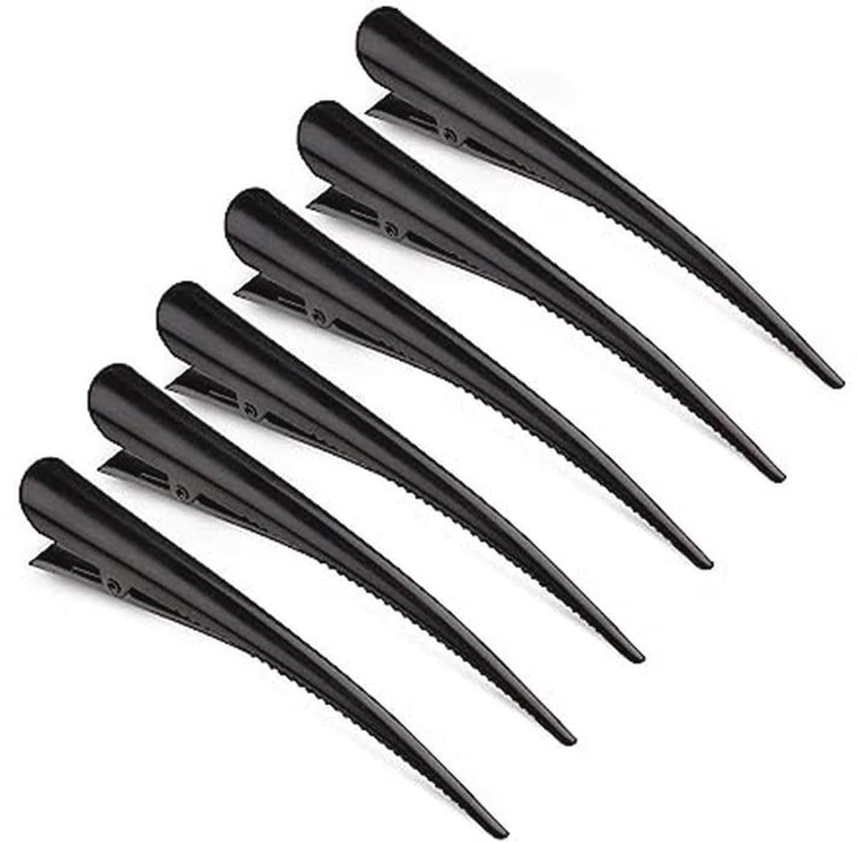 YiXuTag Pack of 6 Duckbill Hairpins, Metal Hair Clips for Styling, Partition Clips, Hairpins, Hairdresser, Hairpins, Non-Slip, Duck Bill, Hairpins with Teeth, Non-Slip Crocodile Hairpin — afbeelding 1