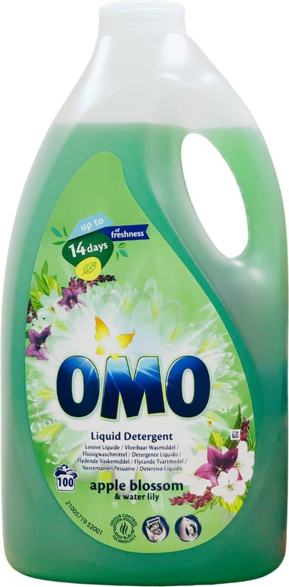 Omo Vloeibaar Wasmiddel Color Apple Blossom & Water Lily 5 Liter - 100 wasbeurten — afbeelding 1